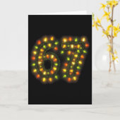 67 Christmas Lights 6 7 Meme Gen Alpha Slang  カード (黄色い花)