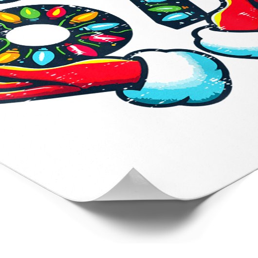 67 Christmas Lights Funny Christmas 6 7 Meme Xmas  ポスター (角)