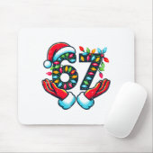 67 Christmas Lights Funny Christmas 6 7 Meme Xmas  マウスパッド (マウス)
