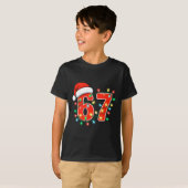 67 Christmas Lights Meme Saying 6 7 Costume Xmas L Tシャツ (正面フル)