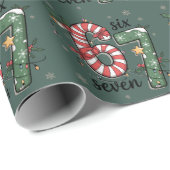 67 Christmas Lights Six Seven Holiday Funny Meme ラッピングペーパー (ロールコーナー)