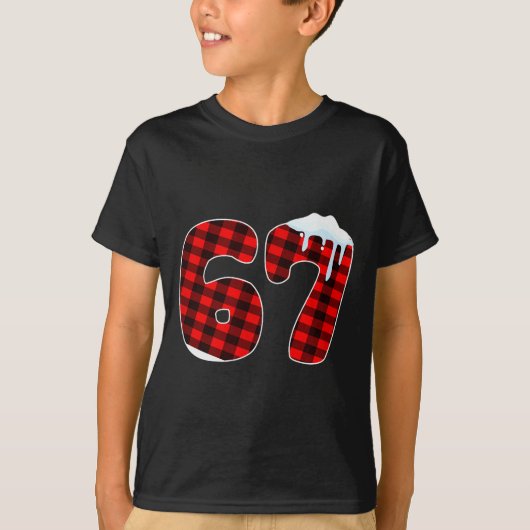 67 Christmas Meme 6 7 Numbers Six Seven Funny Xmas Tシャツ (正面)