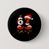 67 Christmas Meme Funny 6 7 Hands Gen Alpha Slang  缶バッジ (正面)