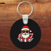 67 Christmas Meme Six Funny Santa  キーホルダー (正面)