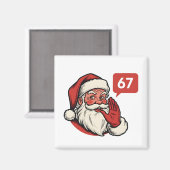 67 Christmas Merry Six Seven Brainrot Santa Claus マグネット (正面/裏面)