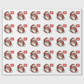 67 Christmas Merry Six Seven Brainrot Santa Claus ラッピングペーパー (フラット)