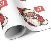 67 Christmas Merry Six Seven Brainrot Santa Claus ラッピングペーパー (ロールコーナー)