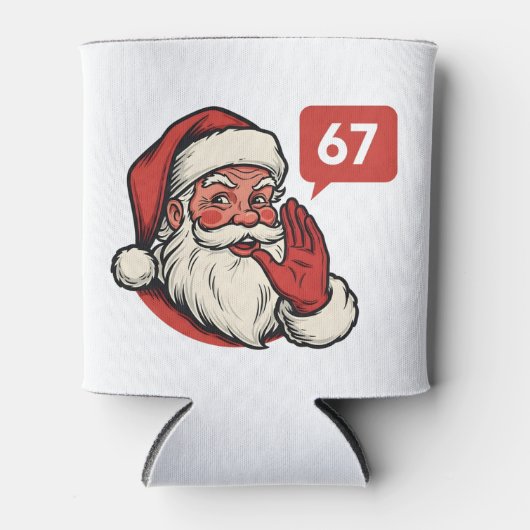 67 Christmas Merry Six Seven Brainrot Santa Claus 缶クーラー (正面)