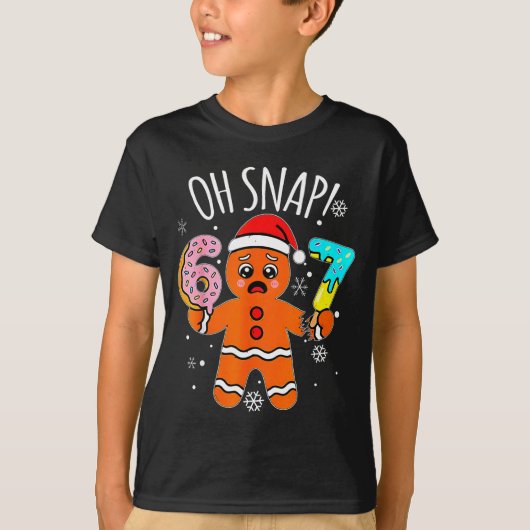 67 Christmas Oh Snap Gingerbread Man 6 7 Meme Xmas Tシャツ (正面)