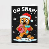 67 Christmas Oh Snap Gingerbreadman 6 7 Funny Meme カード (正面)