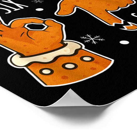 67 Christmas Oh Snap Gingerbreadman 6 7 Meme Xmas ポスター (角)