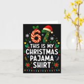 67 Christmas Pajama Shirt 6 7 Funny Meme Teen Boys カード (黄色い花)