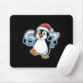 67 Christmas Penguin Santa Hat Birthday Holiday  マウスパッド (マウス)