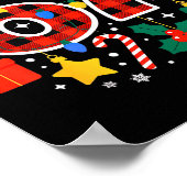 67 Christmas Red Plaid 6 7 Six Seven Boys ポスター (角)