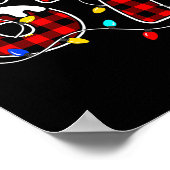 67 Christmas Red Plaid 6 7 Six Seven Boys Christma ポスター (角)