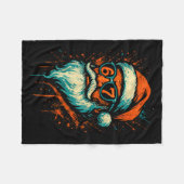 67 Christmas Santa Face 6 7 Meme Six Seven Teen Bo フリースブランケット (正面(横))