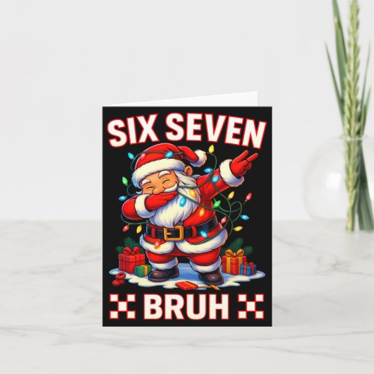 67 Christmas Shirt Santa Six Seven Bruh Men Women  カード (正面)