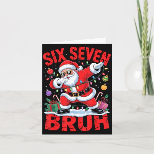 67 Christmas Shirt Santa Six Seven Bruh Men Women  カード (正面)
