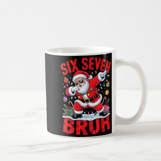 67 Christmas Shirt Santa Six Seven Bruh Men Women コーヒーマグカップ (右)