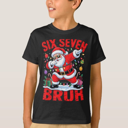 67 Christmas Shirt Santa Six Seven Bruh Men Women  Tシャツ (正面)