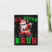 67 Christmas Six Seven Bruh Meme Santa Dabbing Chr カード (正面)