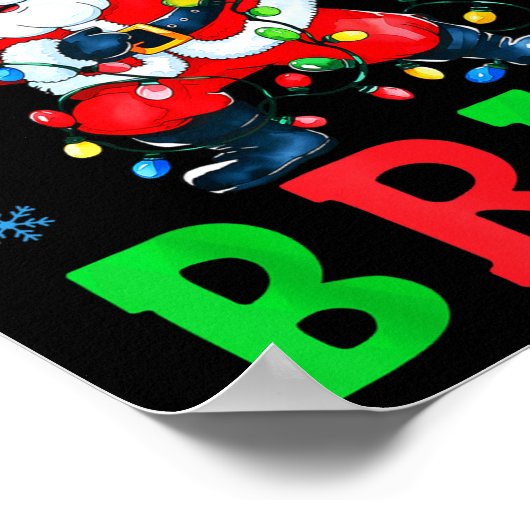 67 Christmas Six Seven Bruh Meme Santa Dabbing Chr ポスター (角)