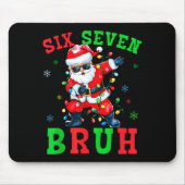 67 Christmas Six Seven Bruh Meme Santa Dabbing Chr マウスパッド (正面)