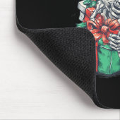 67 Christmas Skeleton Xmas Santa Hat Six Seven Fun マウスパッド (コーナー)