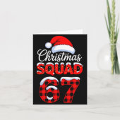 67 Christmas Squad Meme Saying 6 7 Santa Claus  カード (正面)