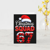 67 Christmas Squad Meme Saying 6 7 Santa Claus  カード (黄色い花)