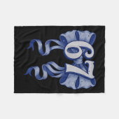 67 Coquette Bow 6 7 Meme Cute Toile Bow For Girls  フリースブランケット (正面(横))