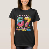 67 Countdown Happy New Year 2026 Funny Donut Numbe Tシャツ (正面)