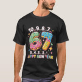 67 Countdown Happy New Year 2026 Funny Donut Numbe Tシャツ (正面)
