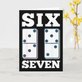 67 Counting Dominos Blocks Mathematics Teacher Vin カード (黄色い花)