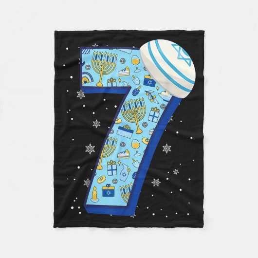 67 Couple Hanukkah Matching Six Seven Meme Jewish  フリースブランケット (正面)