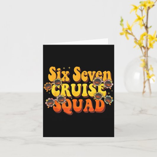 67 Cruise Squad 2025 Groovy Kids Cruise Meme Match カード (黄色い花)