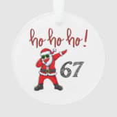 67 Dabbing Santa Christmas Ornament  オーナメント (裏面)