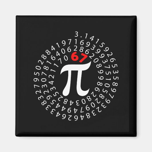 67 day six seven meme symbol math teacher boys67 d マグネット (正面)