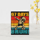 67 Days Bruh 67 Day Of School 67th Day Of School D カード (黄色い花)
