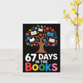 67 Days In The Books Reading Teacher 67th Day Of S カード (黄色い花)