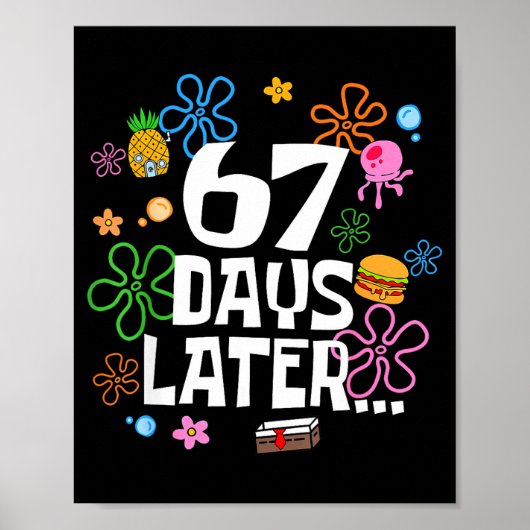 67 Days Later Happy 100 Days Of School Student Tea ポスター (正面)