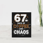 67 Days Of Coffee Teachers Retro School Six Seven  カード (正面)