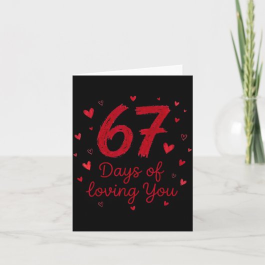 67 Days Of Loving You Funny Couple Valentine  カード (正面)