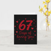67 Days Of Loving You Funny Couple Valentine  カード (黄色い花)