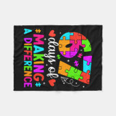 67 Days Of Making A Difference Funny Teacher Stude フリースブランケット (正面(横))