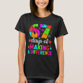 67 Days Of Making A Difference Funny Teacher Stude Tシャツ (正面)