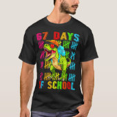 67 Days Of School 67th Day Dinosaur For Boys Mens  Tシャツ (正面)