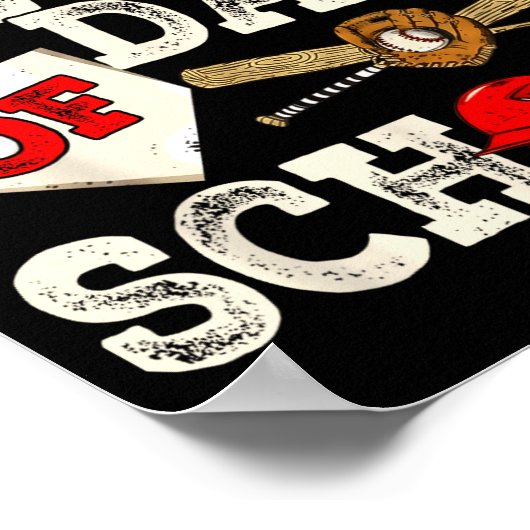 67 Days Of School 67th Day Funny Baseball Meme Men ポスター (角)