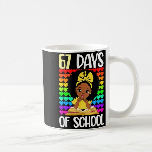 67 Days Of School 67th Day Smarter Six Seven Melan コーヒーマグカップ (右)