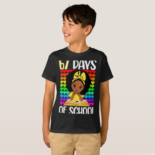 67 Days Of School 67th Day Smarter Six Seven Melan Tシャツ (正面フル)